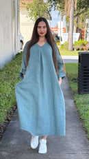 Zamora Long Linen Dress