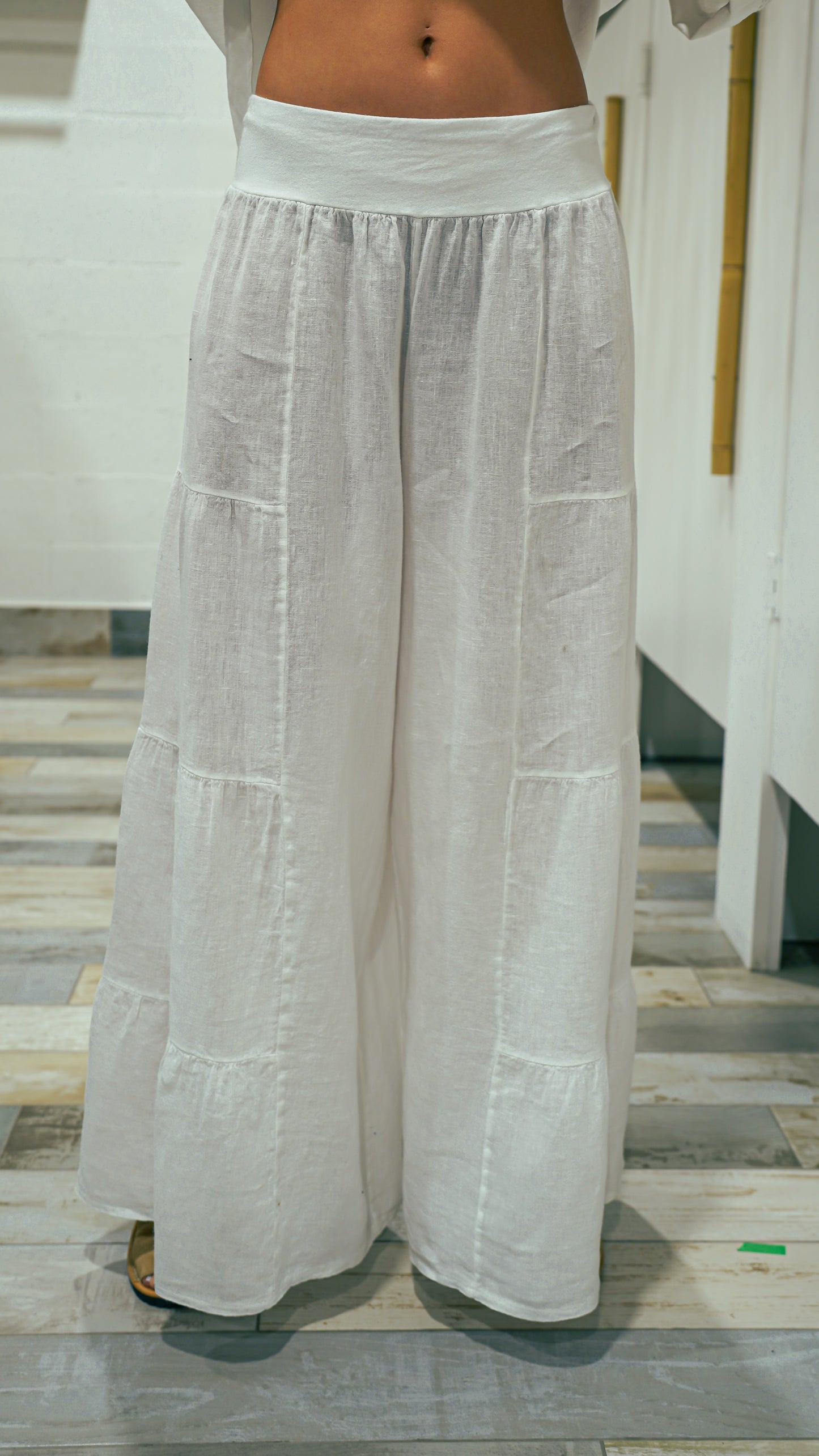 Linen stripe Pants