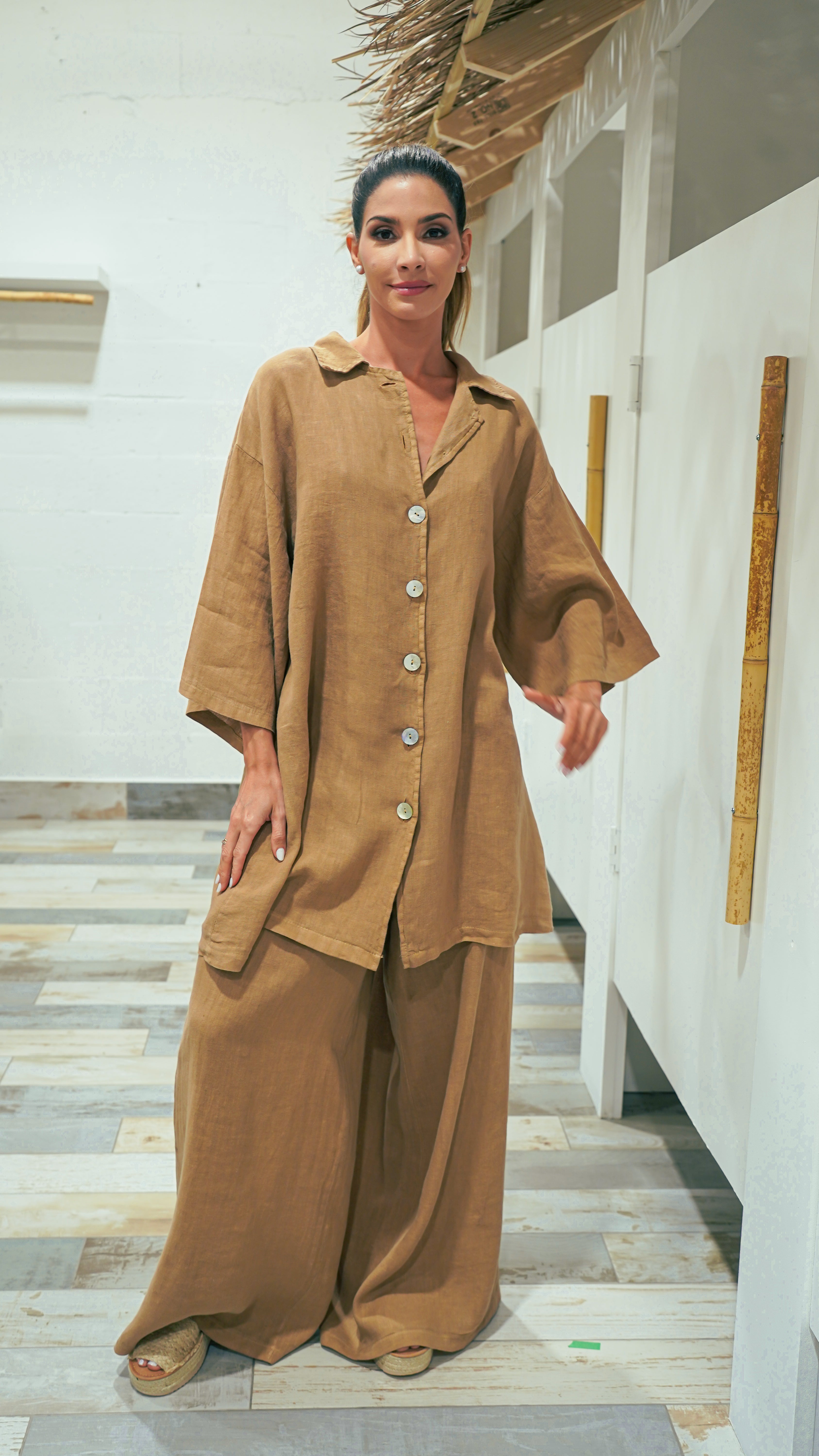 Linen hotsell pants and tunic set. Flax pants and tunic. Casual wear. Casual capris and tunic. European linen