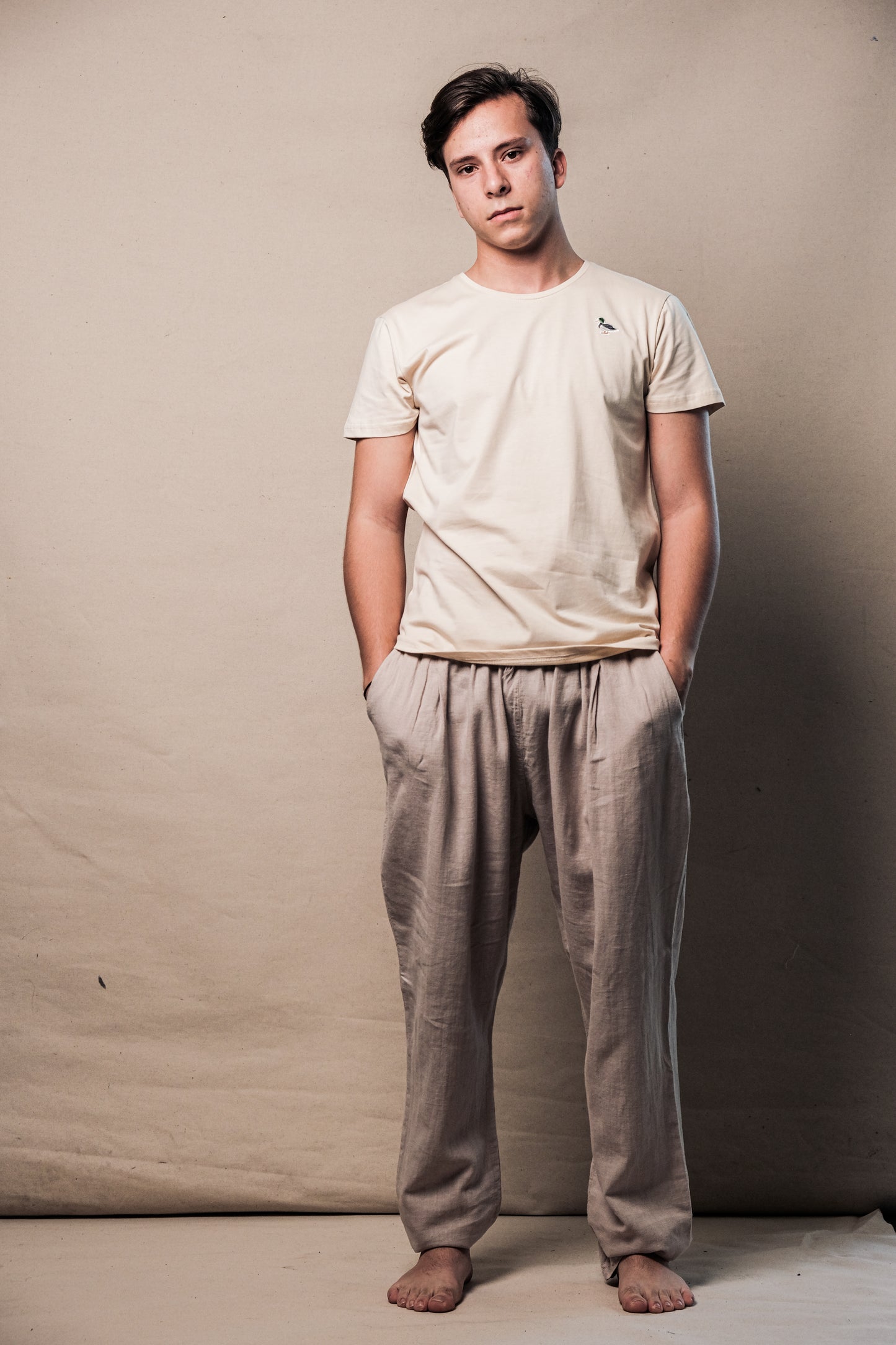 100% linen trousers