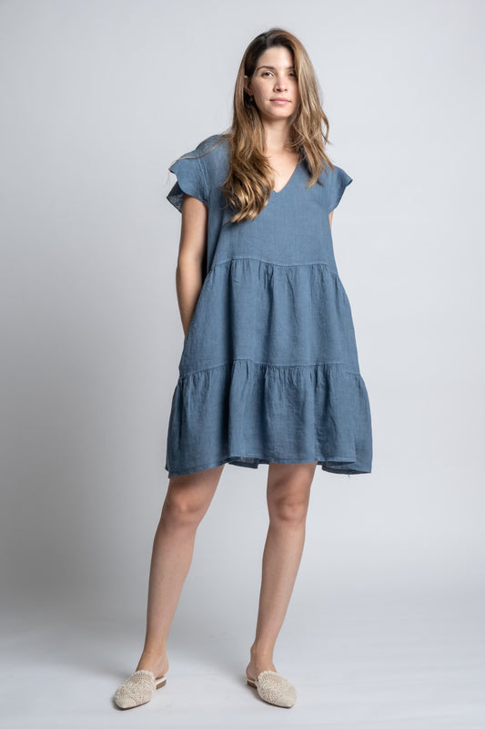 Short linen dress