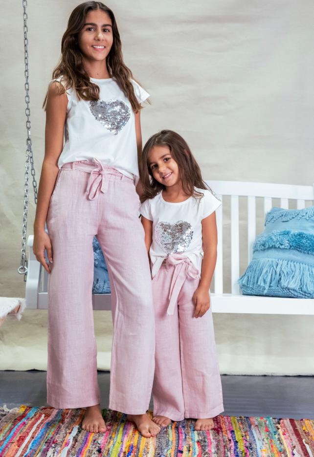 Girl Shirt and pant Linen and Cotton set